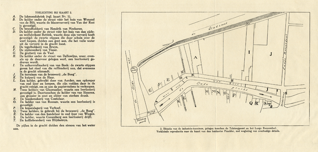 212057 Plattegrond van het terrein tussen de Tolsteegpoort/stadswal/Lange Roozendaal/Oudegracht te Utrecht; met ...